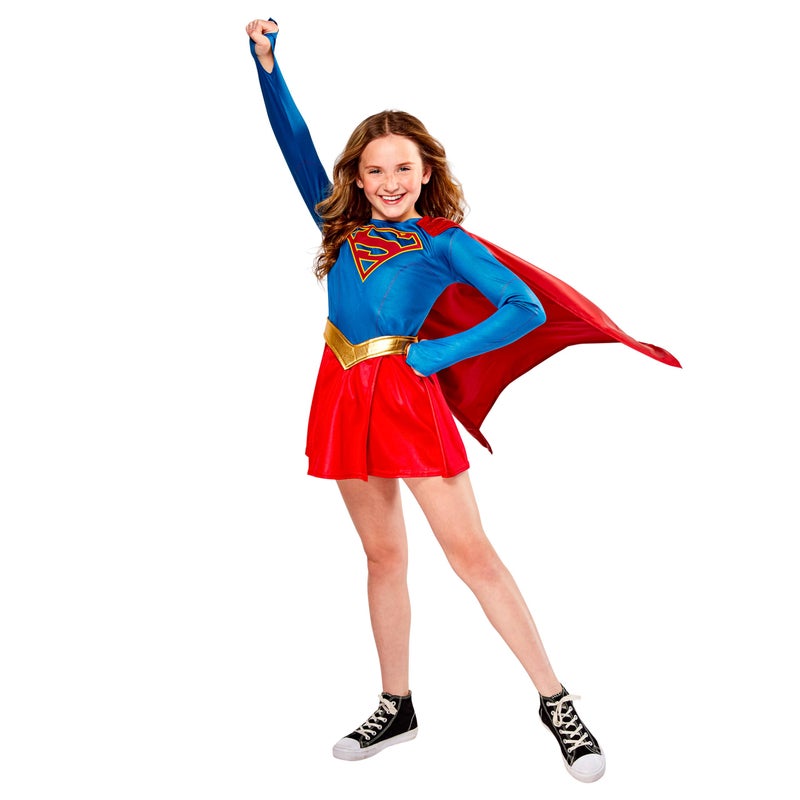 Rubies DC Superheroes Supergirl TV Series: Supergirl Costume Dress for Kids, Girl's Small - Image 1
